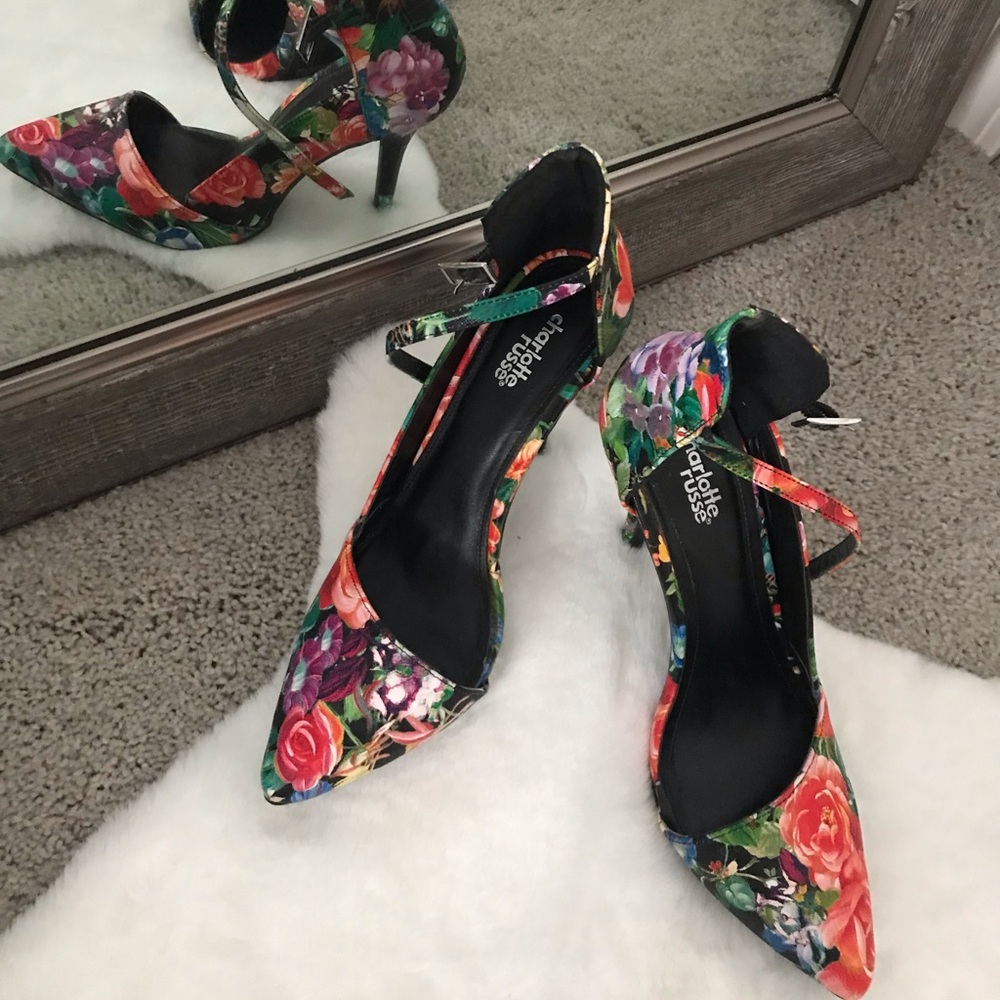 Charlotte Russe Floral Heels🌸💐🌹